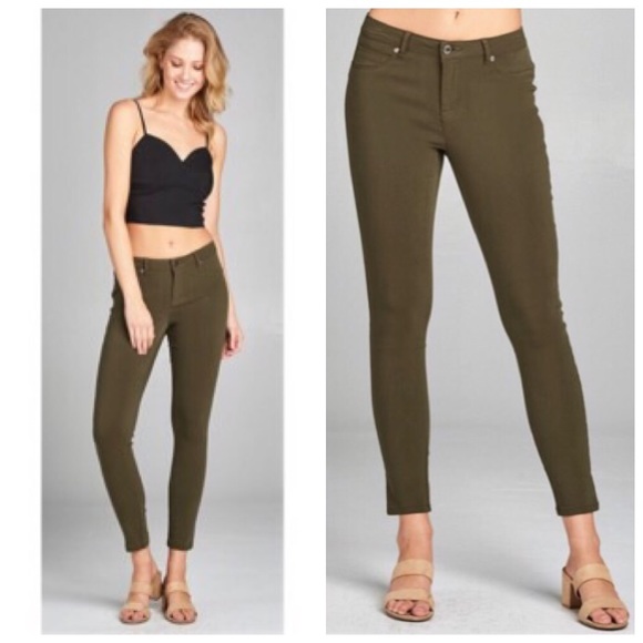 Couture Gypsy Pants - 🍁 Olive Skinny Jean Jeggings Size S M L 🍁